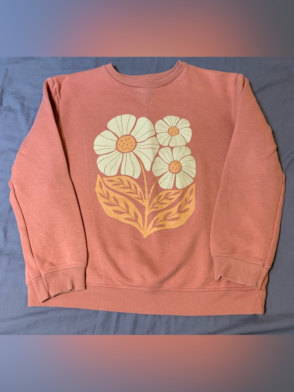 Coral Girls' Floral Graphic Crewneck Sweatshirt